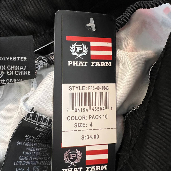 New Phat Farm Boys Shorts with Multicolored Graffiti Print Size 4 - Picture 5 of 7